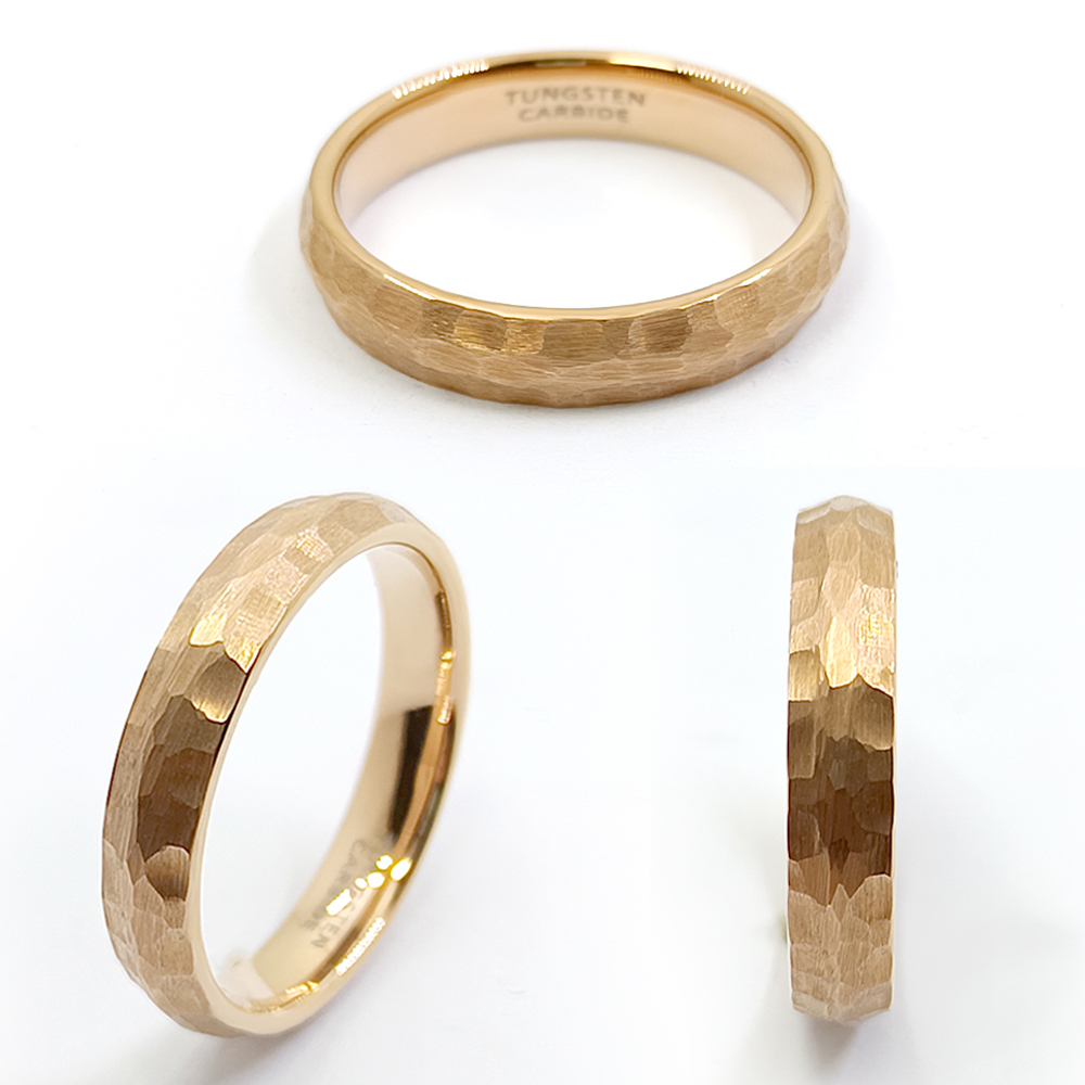 Truegold Ring aus gehämmertem Roségold aus Wolfram