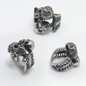 truegold Vivid skull casting stainless steel ring